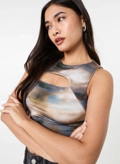 Printed Galaxy Letterbox Top