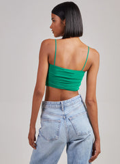Gathered Ring Detail Slinky Cami Top