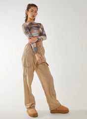 Galaxy Print Long Sleeve Top