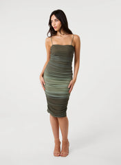 Ombre Mesh Midi Dress