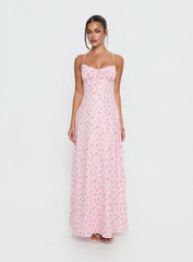 Members Only Maxi Dress Soft Pink Floral