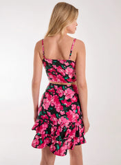 Floral Ruched Cami Top