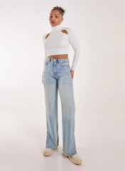 Ribbed Roll Neck Jumper With Cut Out Detail