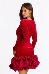Sienna Velvet Long Sleeve Mini Dress