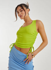 Ruched Tie Up Side Crop Top