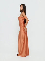 Azura Off The Shoulder Maxi Dress Orange