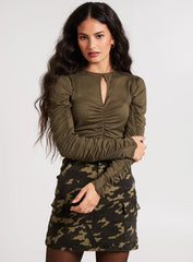 Keyhole Front Crop Top