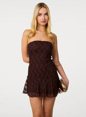 Asym Lace Bandeau Dress