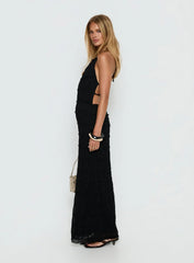 Klarissa Halter Maxi Dress Black