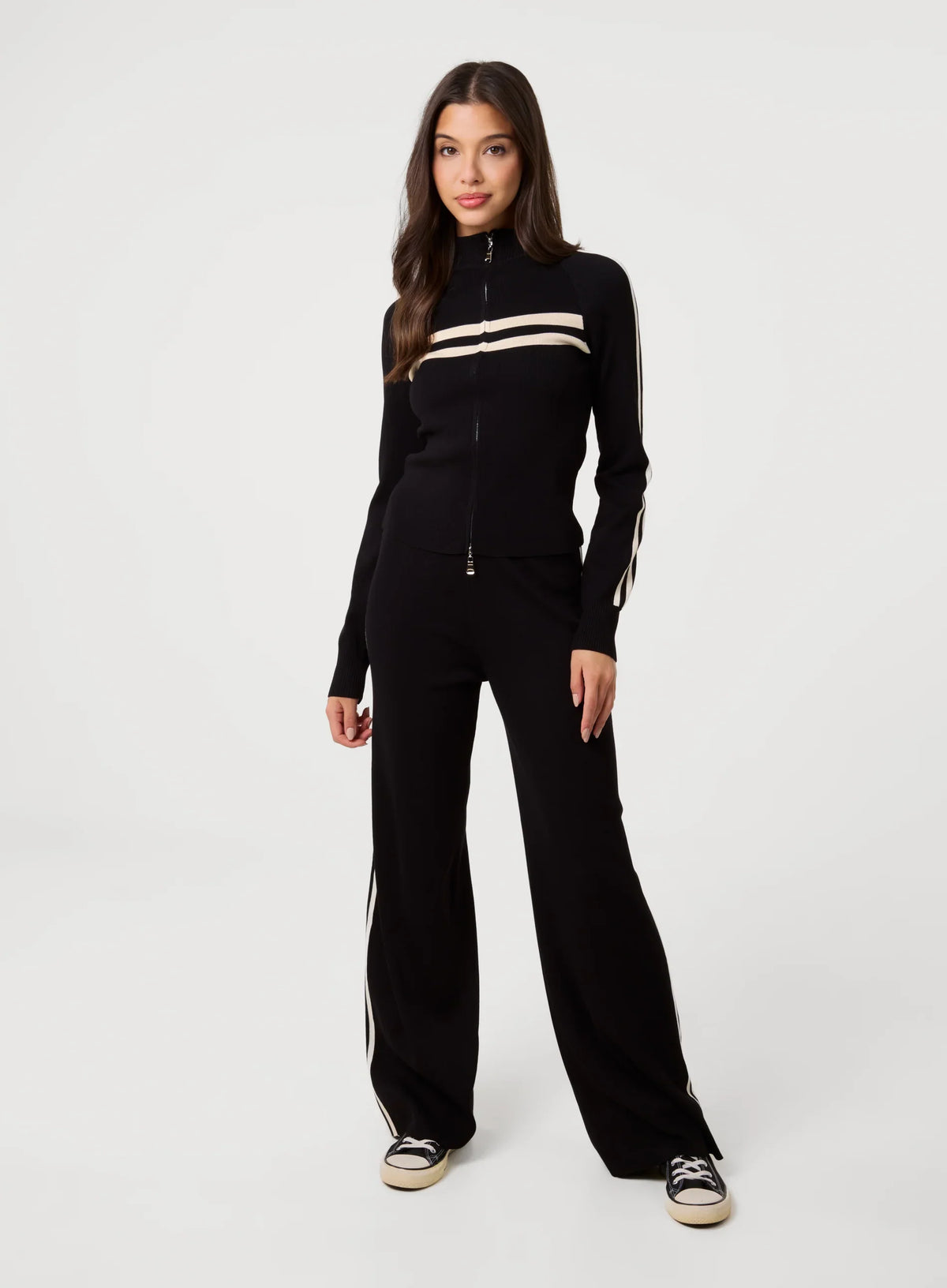Side Stripe Wide Leg Joggers
