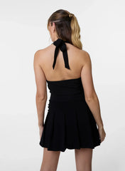 Halter Neck Top With Bows