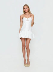 Aubriana Strapless Mini Dress White