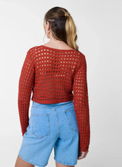 Long Sleeve Crochet Top