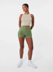 Stripe Crop Vest Top