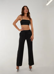 Metallic Straight Leg Trousers