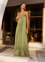 Apple Cider Maxi Dress Olive Petite