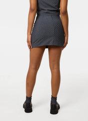 Diamante Pinstripe Mini Skirt
