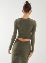 Slinky Ruched Butterfly Top