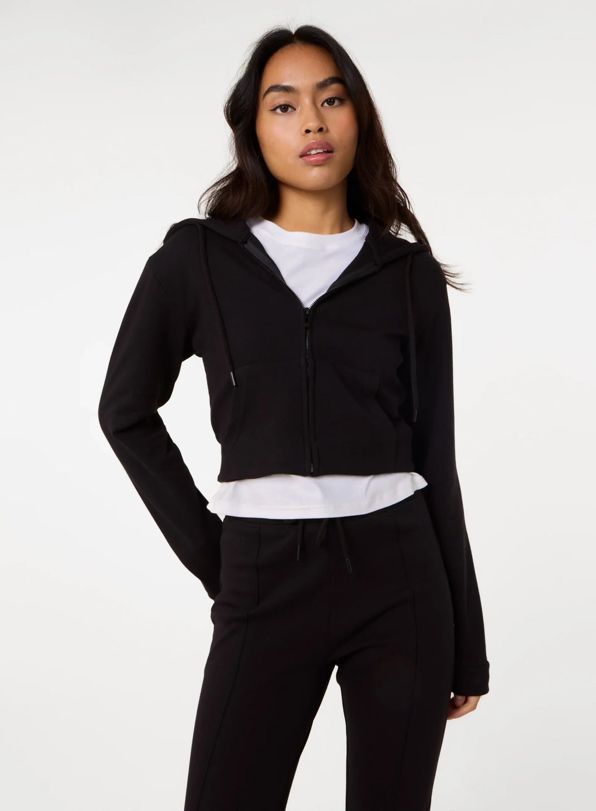 Zip Up Cropped Hoodie