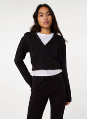 Zip Up Cropped Hoodie