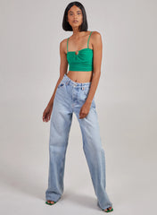Gathered Ring Detail Slinky Cami Top