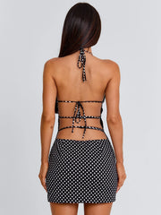 TANIA MINI DRESS BLACK POLKA DOT