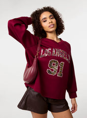 Metallic Leopard Long Sleeve Sports Jersey