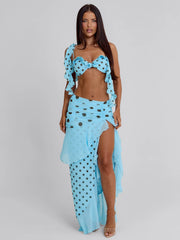 FARWIN TOP BLUE POLKA DOT