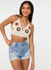 Floral Crochet Bralette