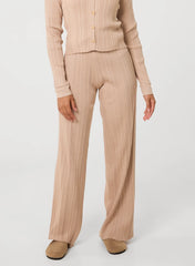 Textured Shirt And Wide Leg Trouser Set