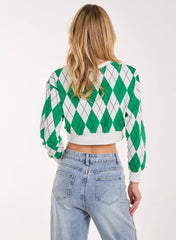 Long Sleeve Diamond Top