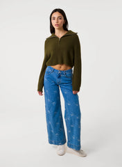 Half Zip Knitted Jumper