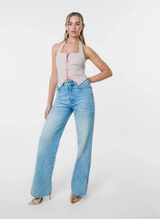 Halter Neck Top With Bows