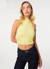 Lace Halter Neck Top