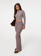 Stripe Turnover Trousers