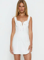 Alyana Textured Mini Dress White