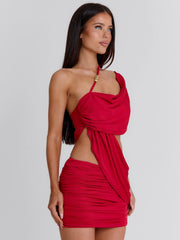 COLLINA MINI SKIRT RED