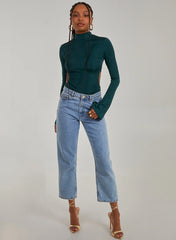 Slinky Cut Out Flare Sleeve Bodysuit