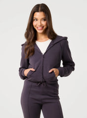 Zip Up Cropped Hoodie