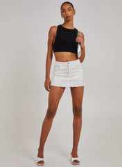 Sleeveless Slinky Crop Top