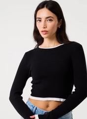 Contrast Knitted Jumper