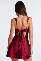 Kira Taffeta A Line Mini Dress