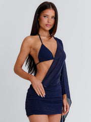 NAYELI TWO-PIECE MINI DRESS NAVY