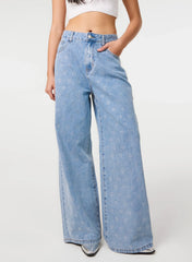 Heart Embellished Jeans