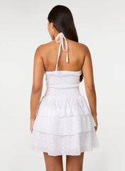 Broderie Tiered Mini Dress