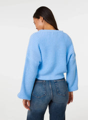 V Neck Three Button Cardigan