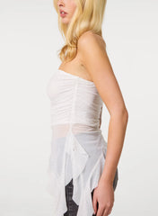 Asymmetric Diamante Bandeau Top