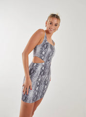 Snake Cut Out Mini Dress