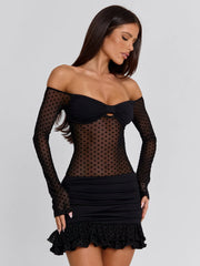 ZENYA MINI DRESS BLACK