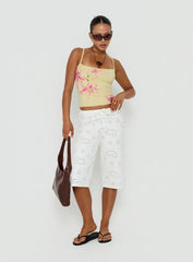 Honey Dust Bead Detail Cami Top Butter